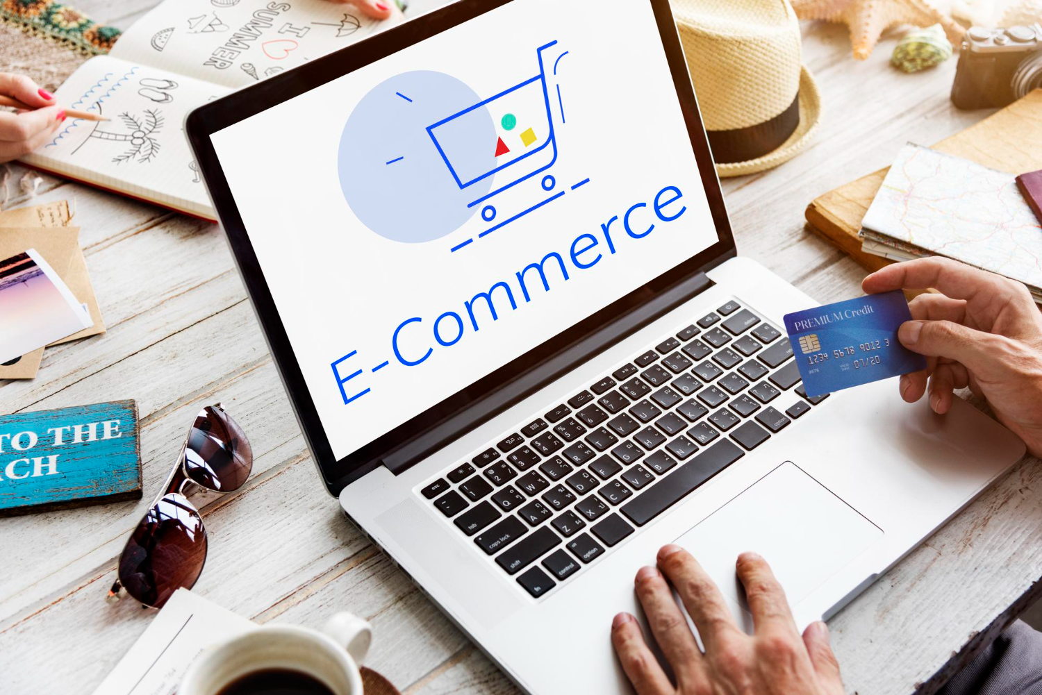 Layout de E-commerce Dinâmico em tela de computador
