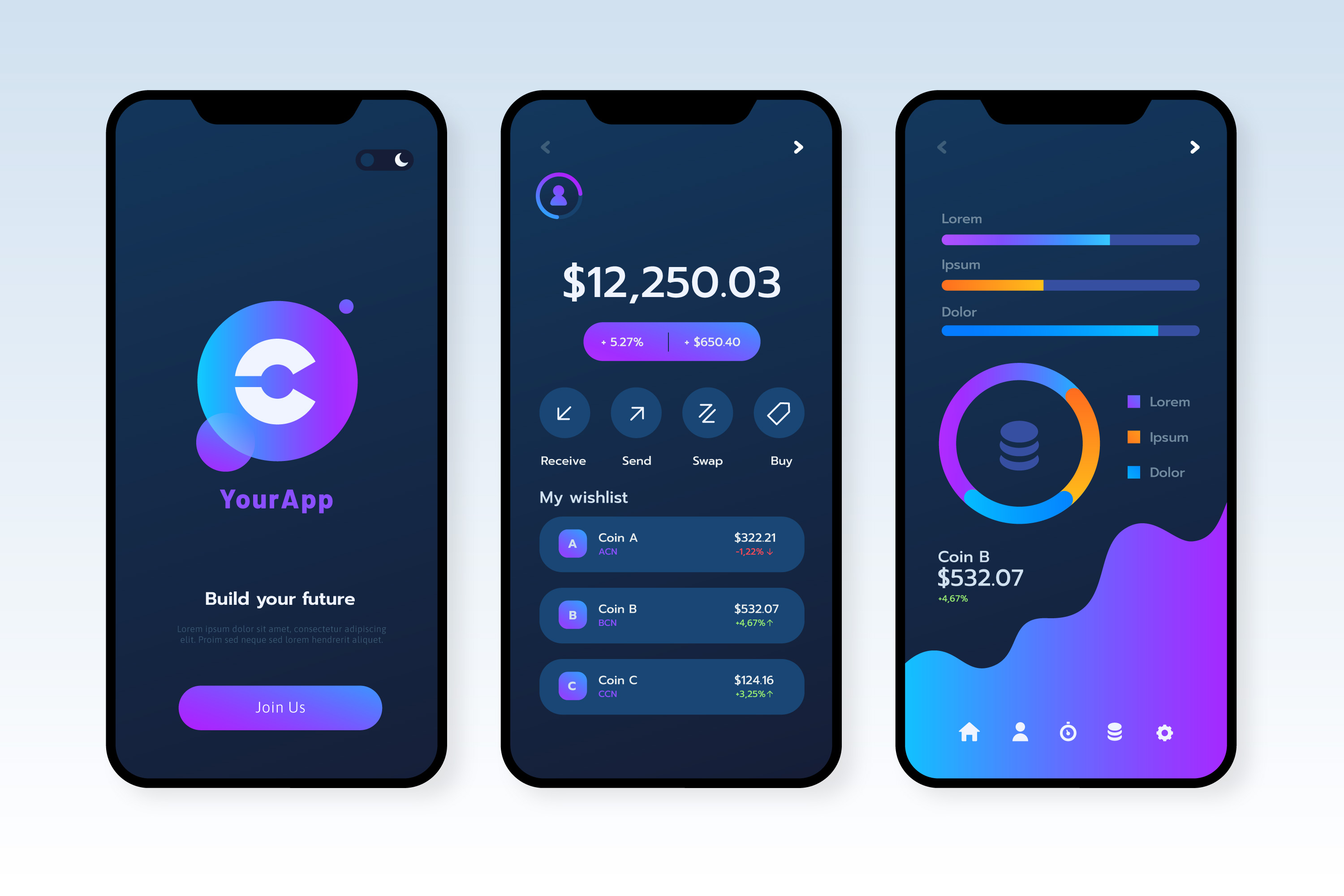 Captura de tela de um App de Gestão Financeira B2B